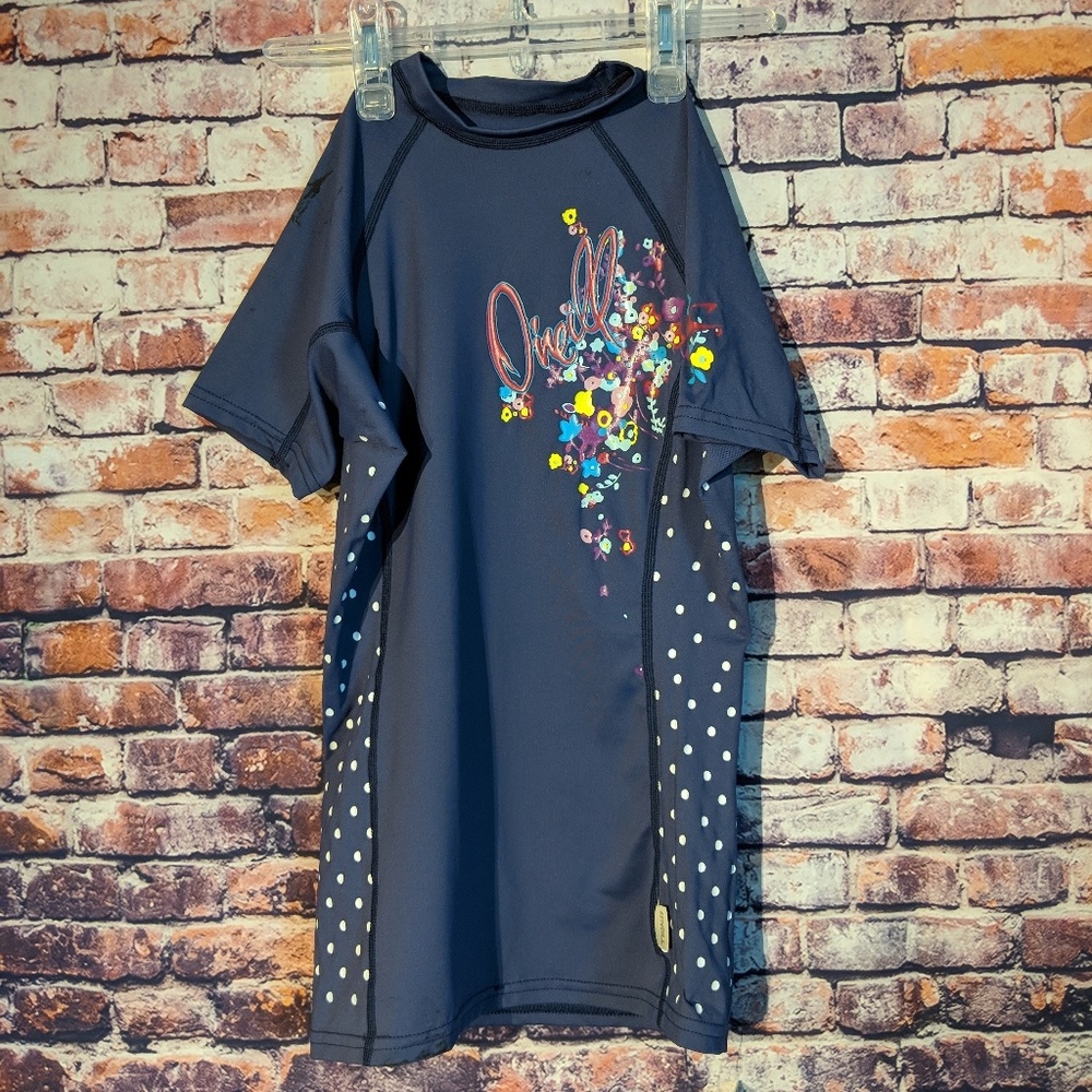 Oneill blue rashguard M polka dot